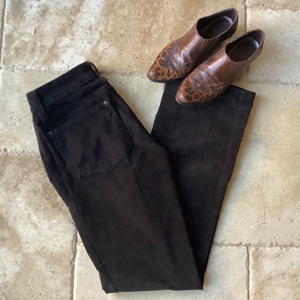 NYDJ Marilyn Straight Leg Chocolate Brown Corduroy
